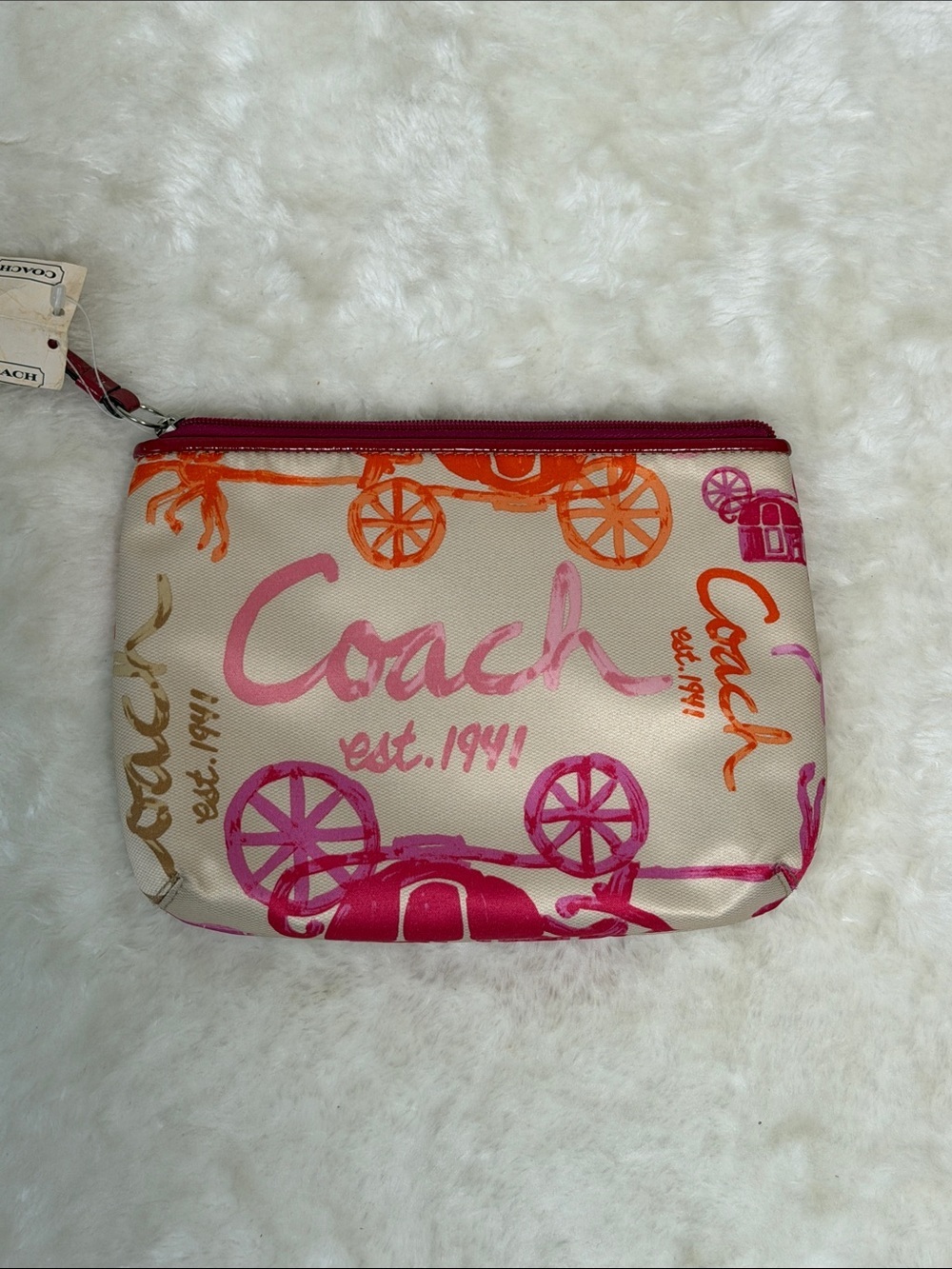 Coach Cream Pouch - Picture 7 of 8